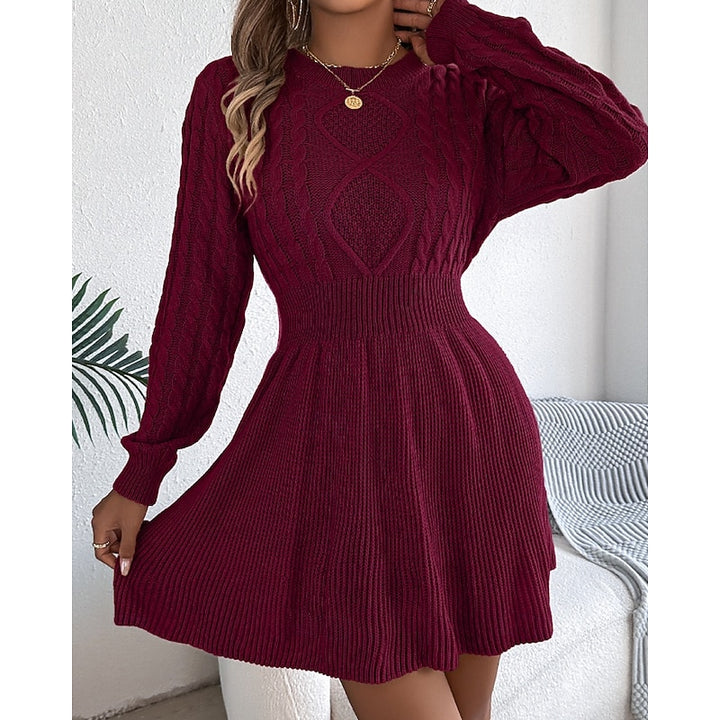 Marceline | Cable-Knit Christmas Sweater Dress