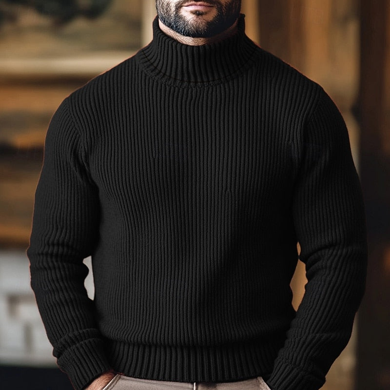 Gerald | Christmas Ribbed Turtleneck Sweater