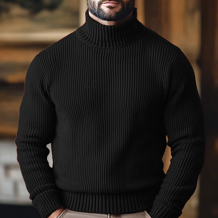 Gerald | Christmas Ribbed Turtleneck Sweater