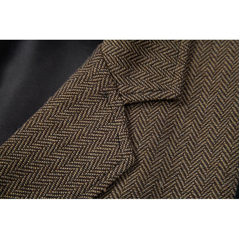 Alistair | Double-Breasted Herringbone Waistcoat
