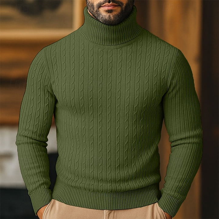 Curtis | Cable Knit Turtleneck Sweater