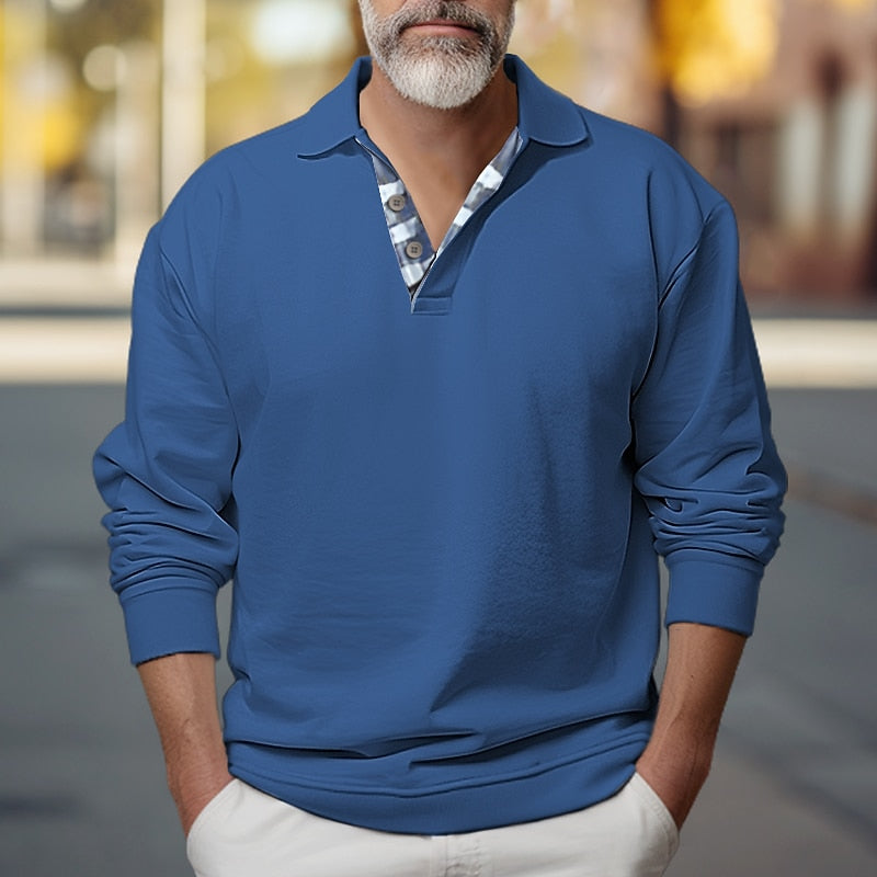 Owen | Relaxed Polo-Collar Sweatshirt