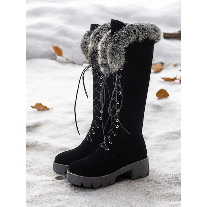 Katrina | Cozy-Cuff Lace-Up Winter Boots