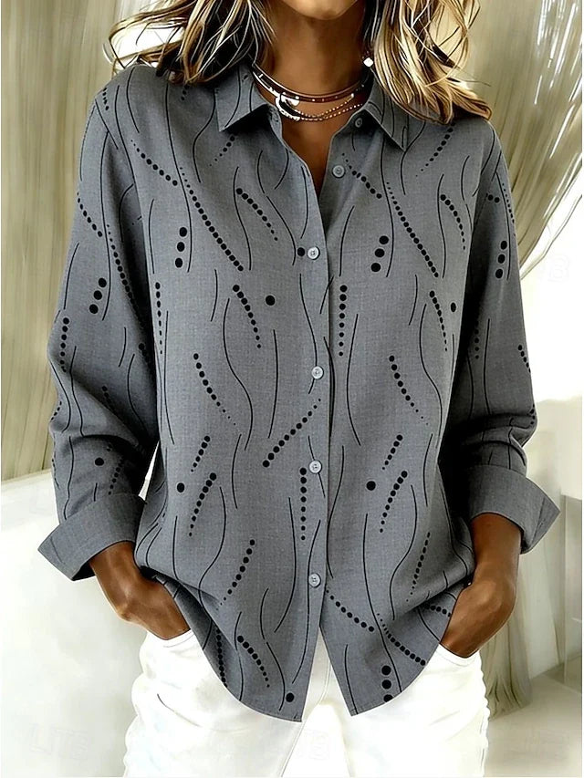 Cassandra | Softly Draped Patterned Blouse