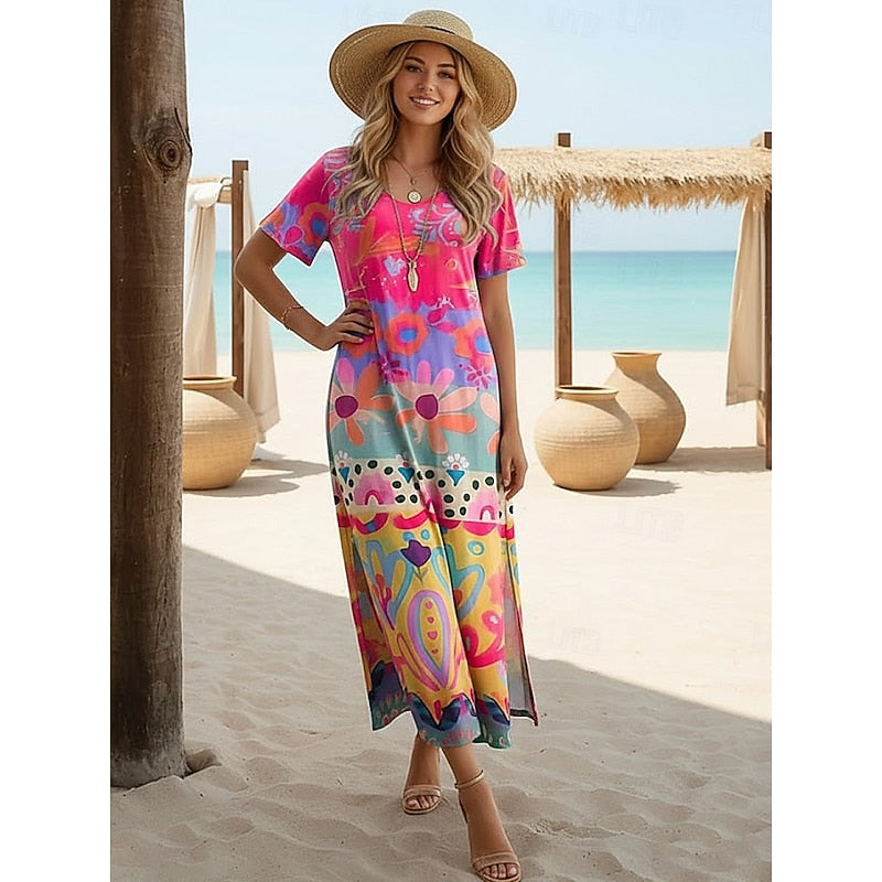 Serena | Flowing Bohemian Midi Dress