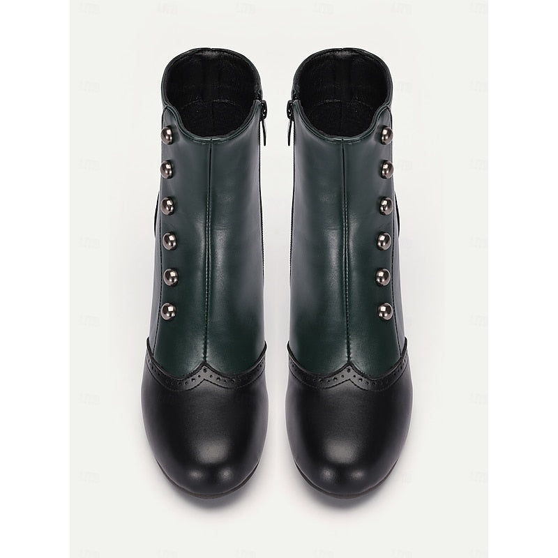 Eleanora | Vintage Two-Tone Ankle Boots