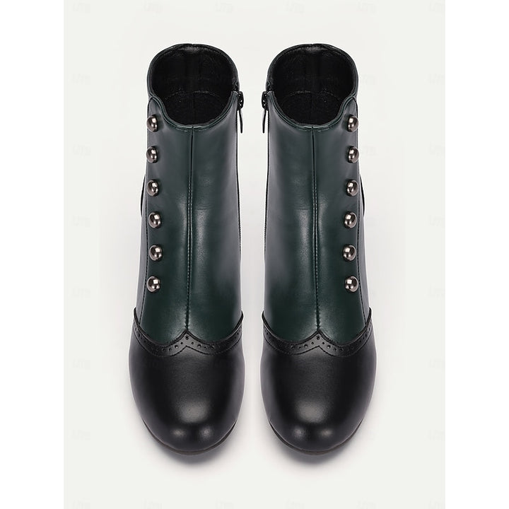 Eleanora | Vintage Two-Tone Ankle Boots