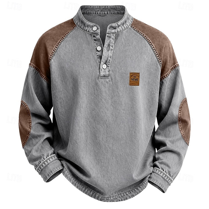 Sullivan | Vintage Color-Block Henley Shirt