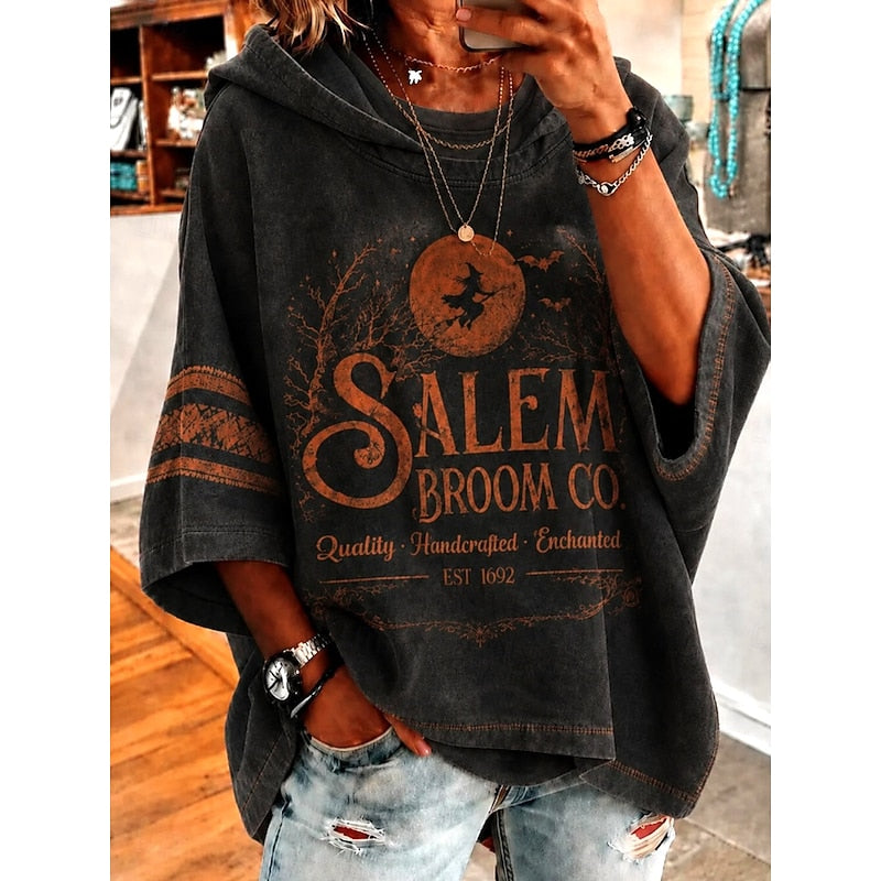 Wanda | Halloween Witch Graphic Oversized Hoodie