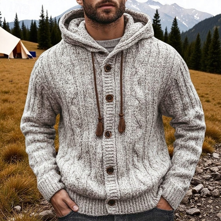 Sawyer | Cable-Knit Hooded Cardigan