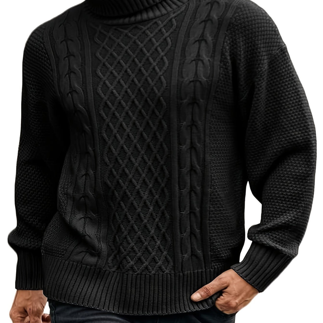 Garrett | Classic Cable-Knit Turtleneck Sweater
