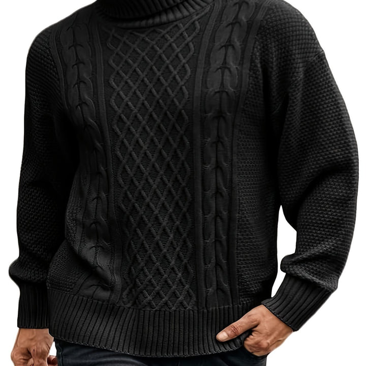 Garrett | Classic Cable-Knit Turtleneck Sweater