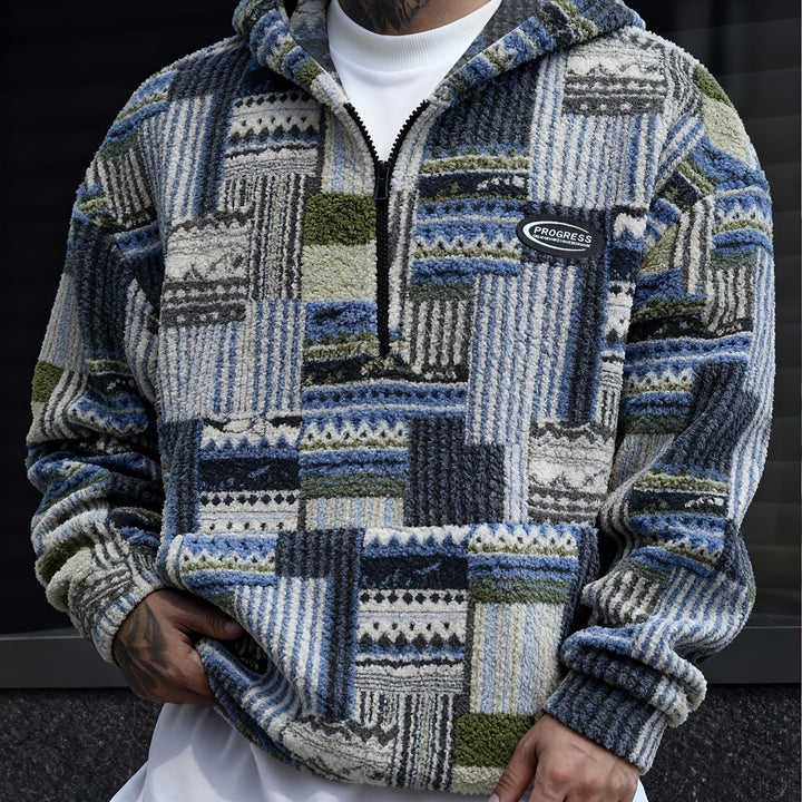 Desmond | Patterned Quarter-Zip Pullover