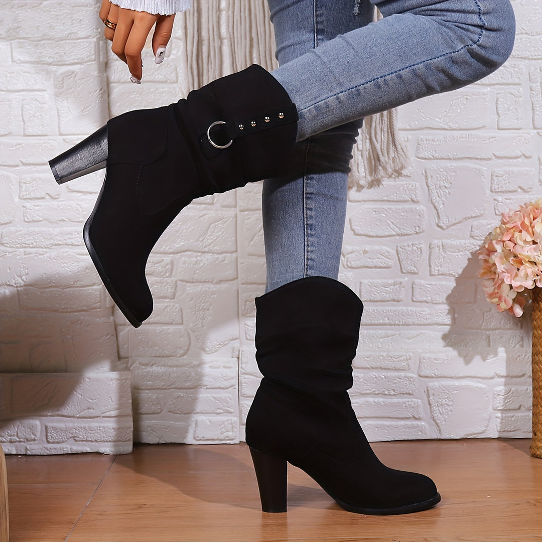 Joan | Slouchy Western Heeled Boots