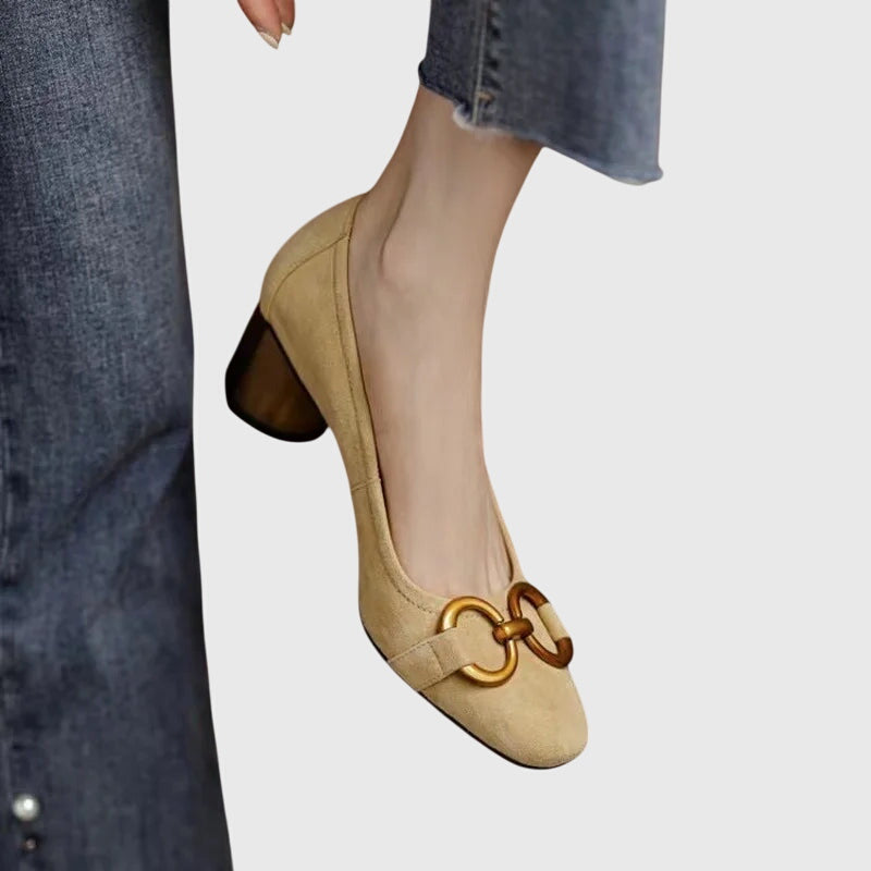 Margery | Refined Block-Heel Pumps