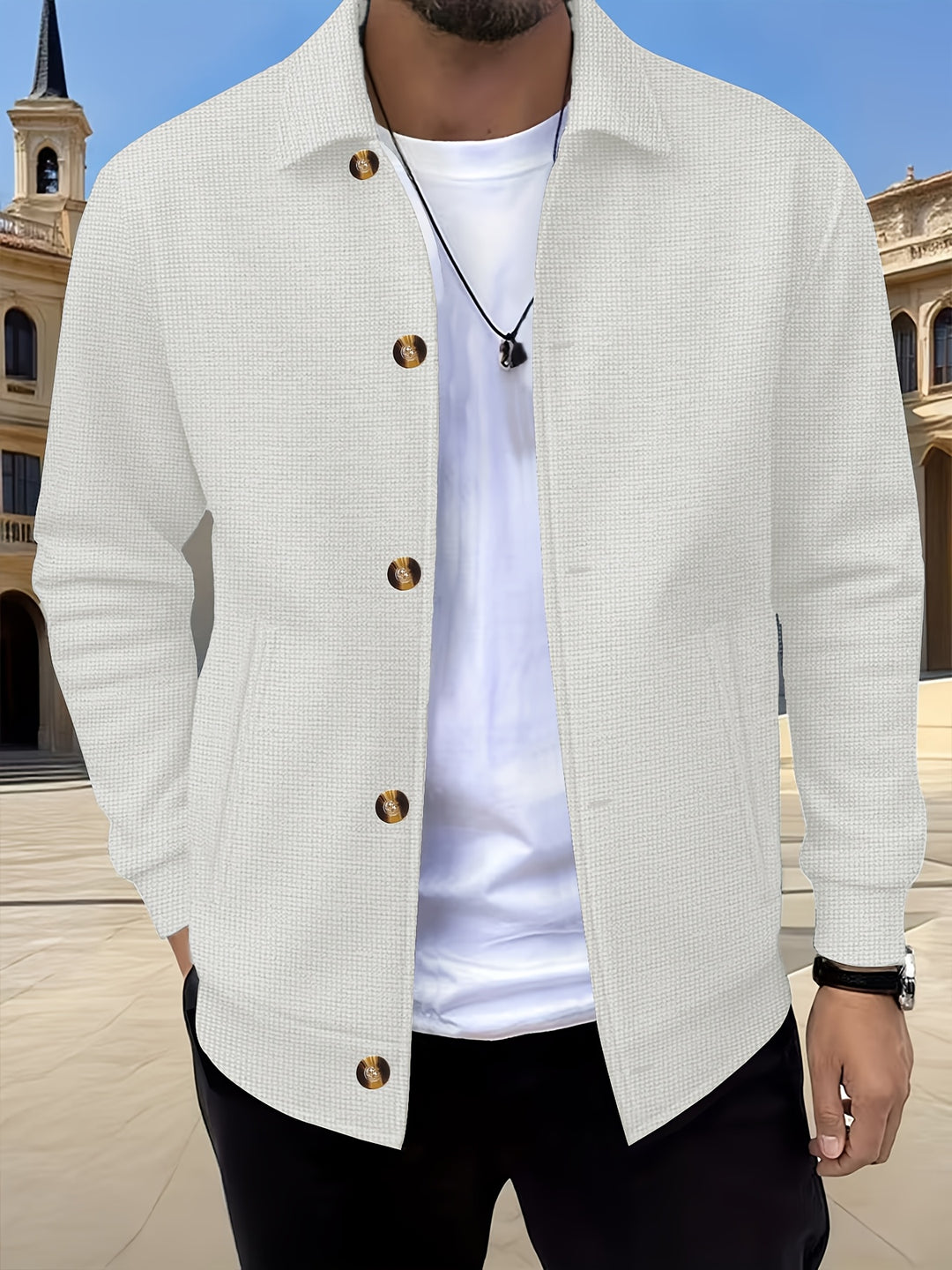 Spencer | Textured Button-Up Jacket