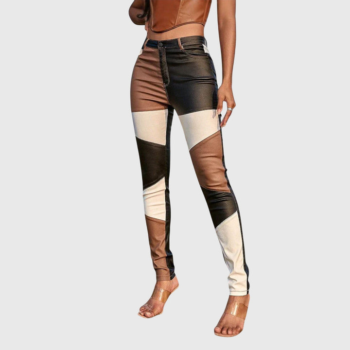Lena | Color Block Skinny Pants