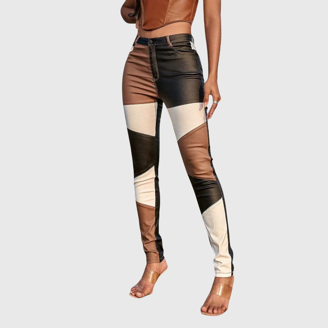 Lena | Color Block Skinny Pants