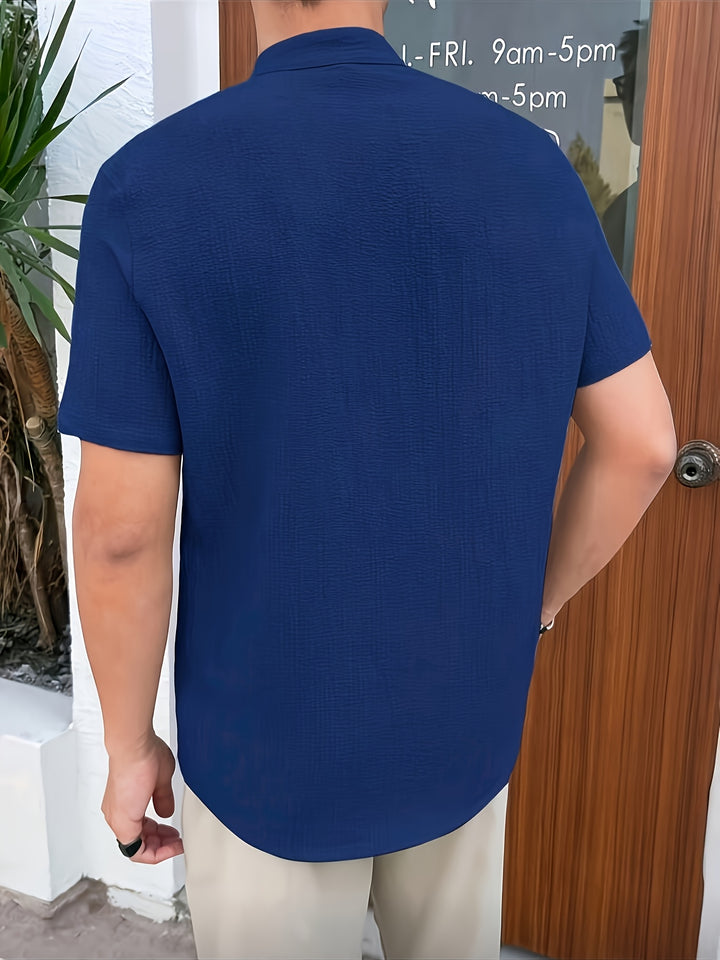 Edward | Men's Lightweight Short Sleeve Button-Up Shirt