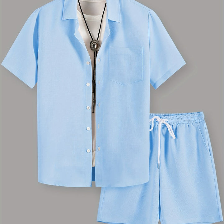 Lawson | Men's Lapel Shirt & Shorts Set