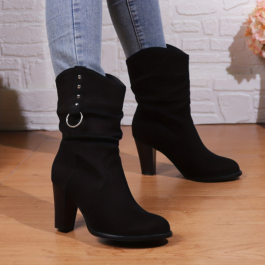 Joan | Slouchy Western Heeled Boots