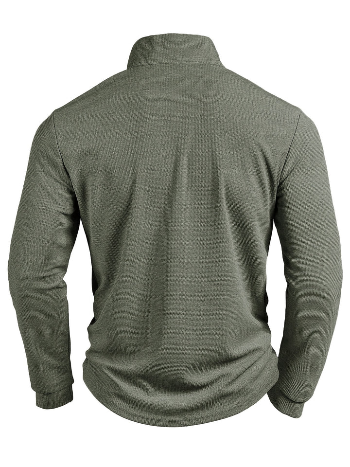 Harvey | Men's Textured Waffle Quarter-Zip Pullover