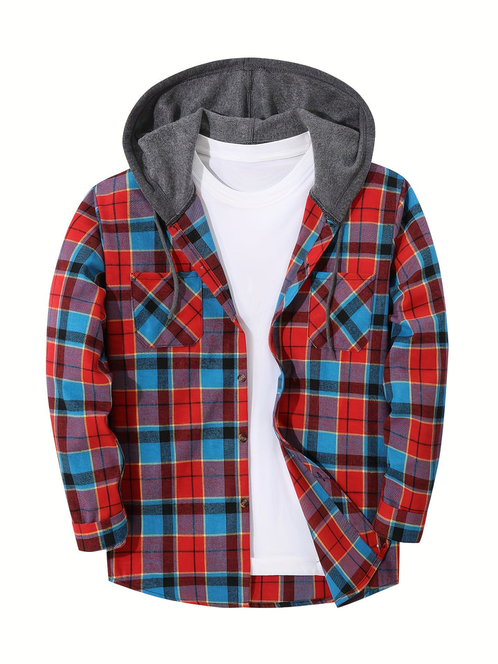 Foster | Rugged Plaid Hooded Shirt