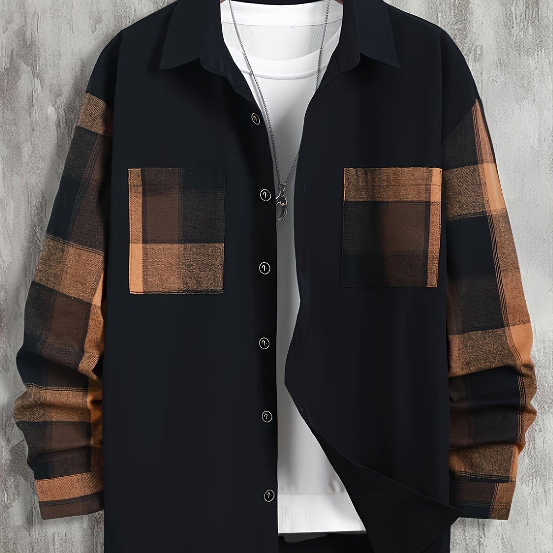 Callum | Contrast-Panel Pocket Shirt