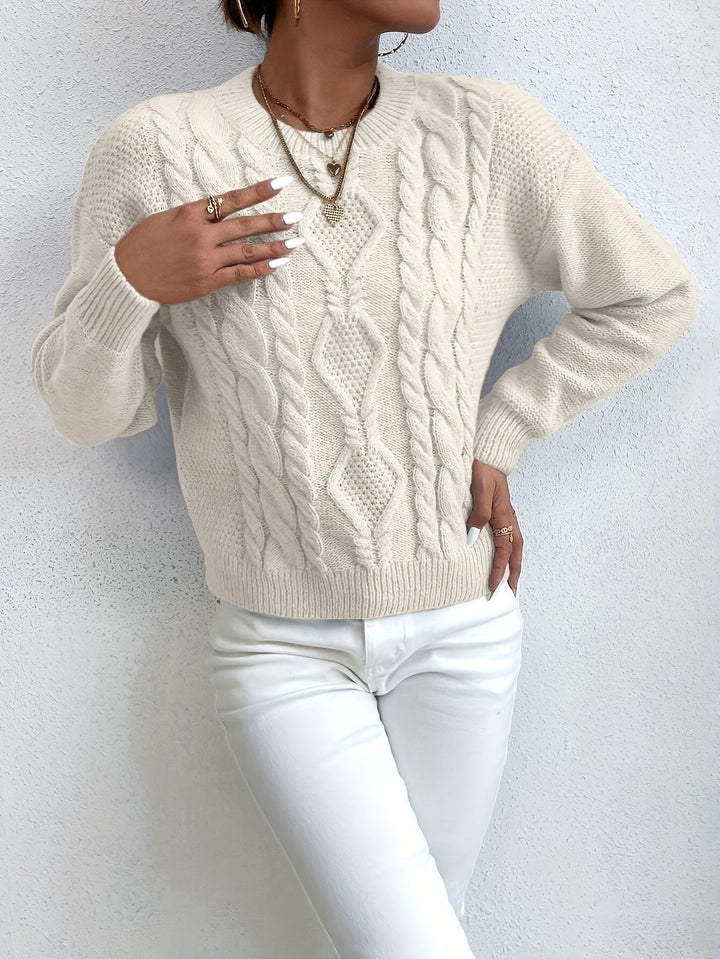 Valerie | Cable-Knit Round Neck Sweater