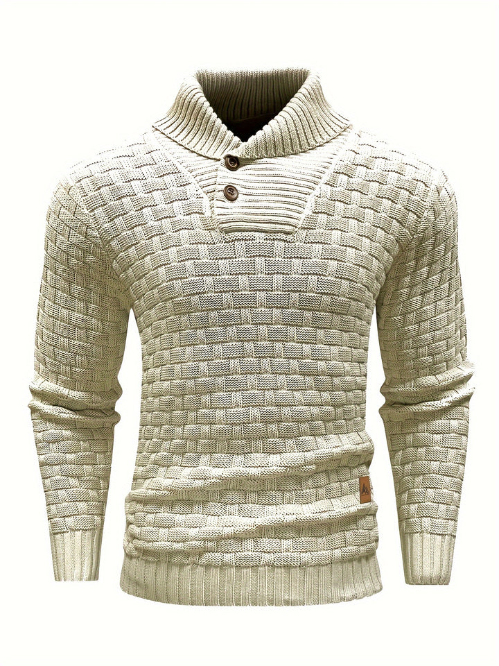 Cormac | Textured Shawl-Collar Sweater