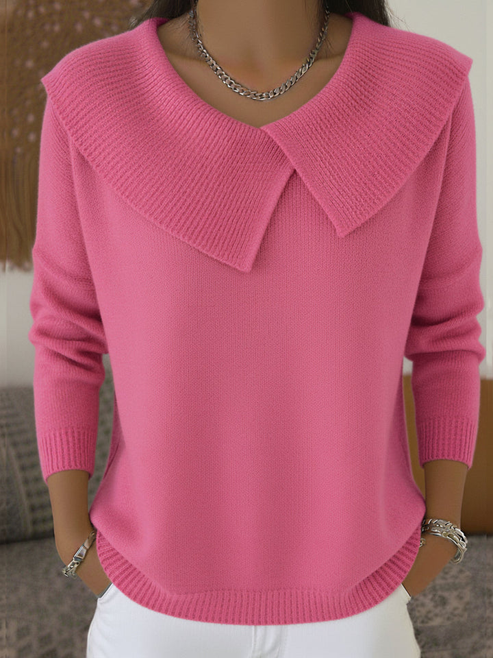 Imogen | Soft Folded-Collar Sweater
