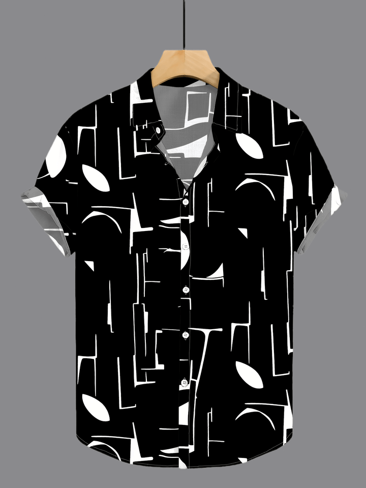 Calder | Men's Beach Print Short Sleeve Shirt