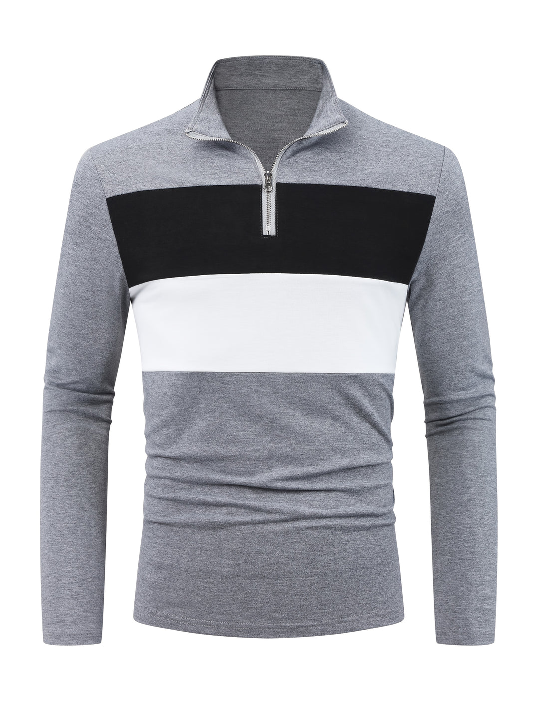 Spencer | Color-Block Quarter-Zip Polo Shirt