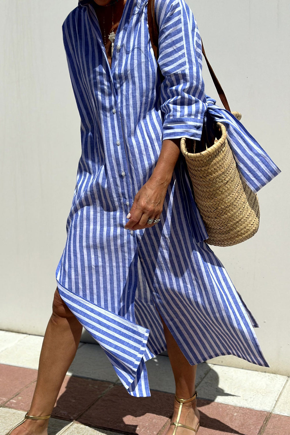 Helena | Relaxed Striped Shirt Dress