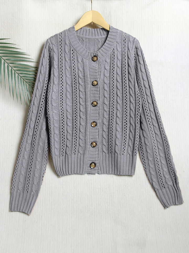 Vivienne | Cable-Knit Button Cardigan