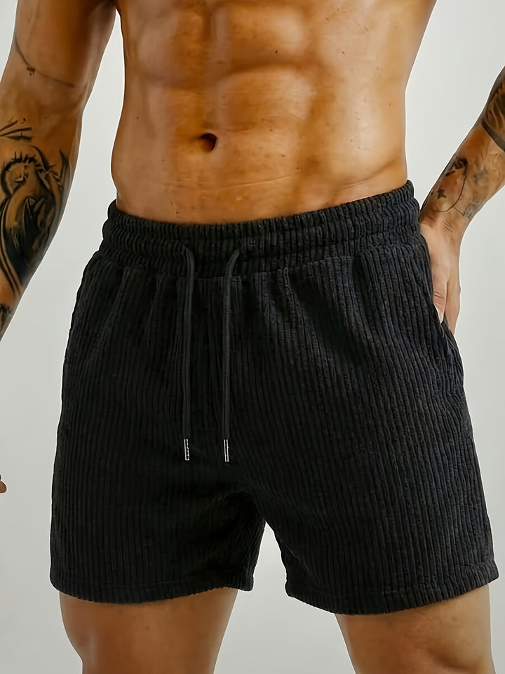 Hendrix | Men's Corduroy Textured Jogger Shorts