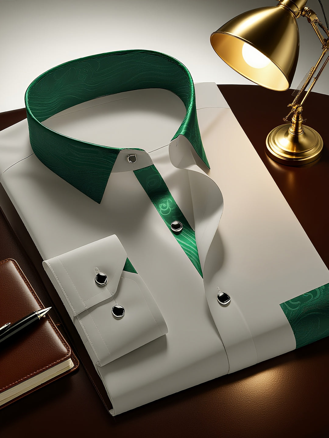 Whitfield | Men's Contrast Collar Long Sleeve Shirt