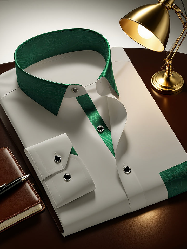Whitfield | Men's Contrast Collar Long Sleeve Shirt