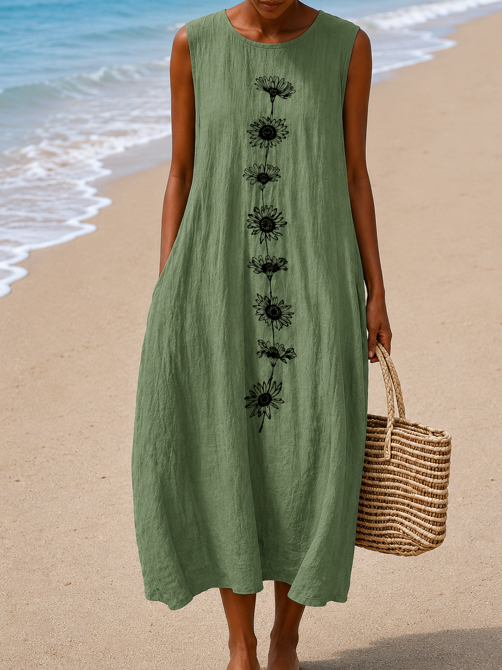 Harper | Relaxed Sleeveless Midi Dress