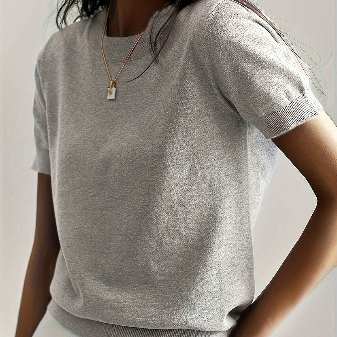Margot | Refined Short-Sleeve Knit Top