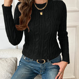 Marlow | Cable-Twist Round Neck Sweater