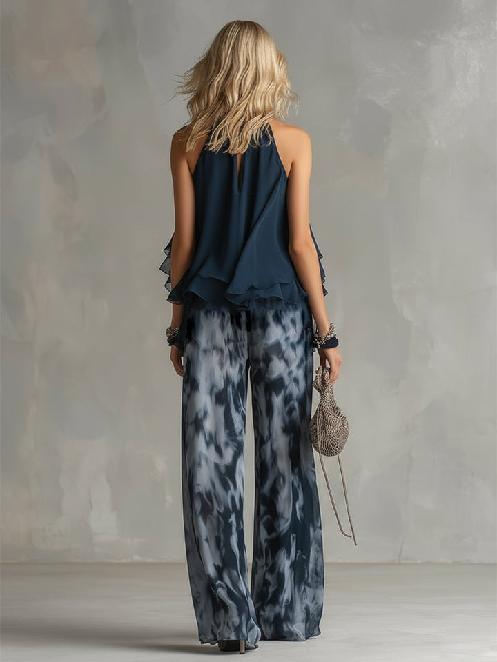 Cosette | Flowing High-Neck Two-Piece Set