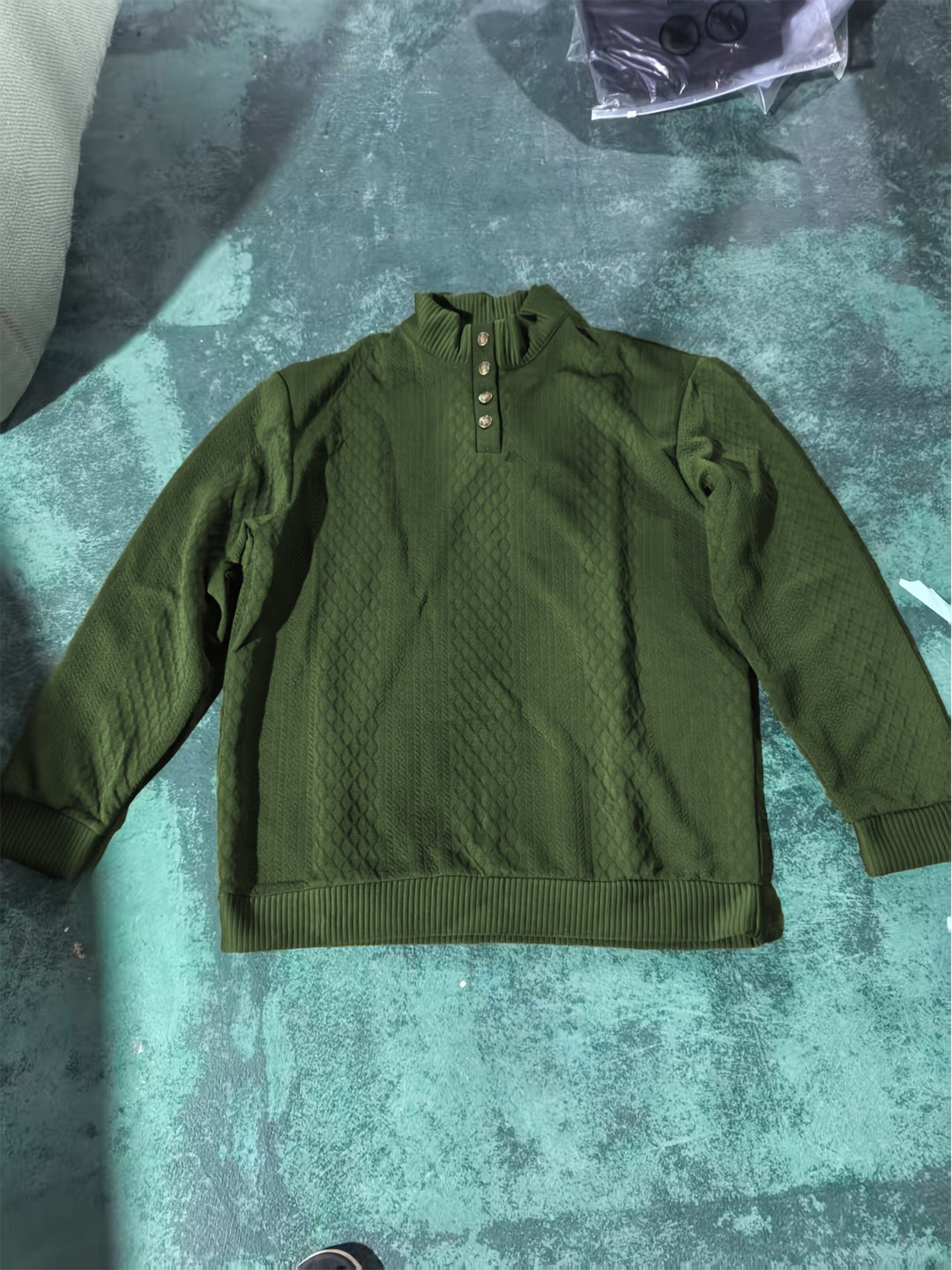 Hudson | Cable-Knit Button Henley Sweater