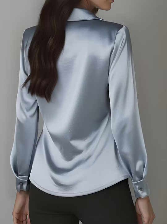 Wilhelmina | Draped-Neck Elegant Blouse