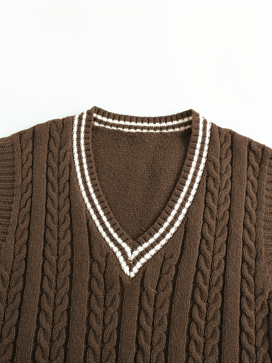 Winston | Cable-Knit V-Neck Sweater Vest