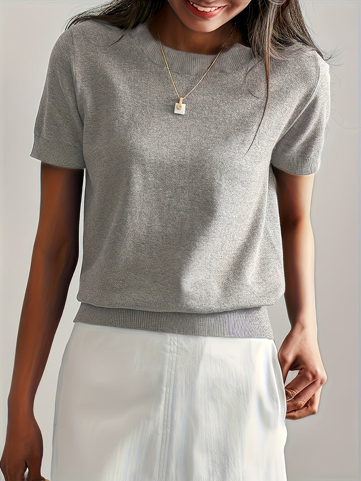 Margot | Refined Short-Sleeve Knit Top