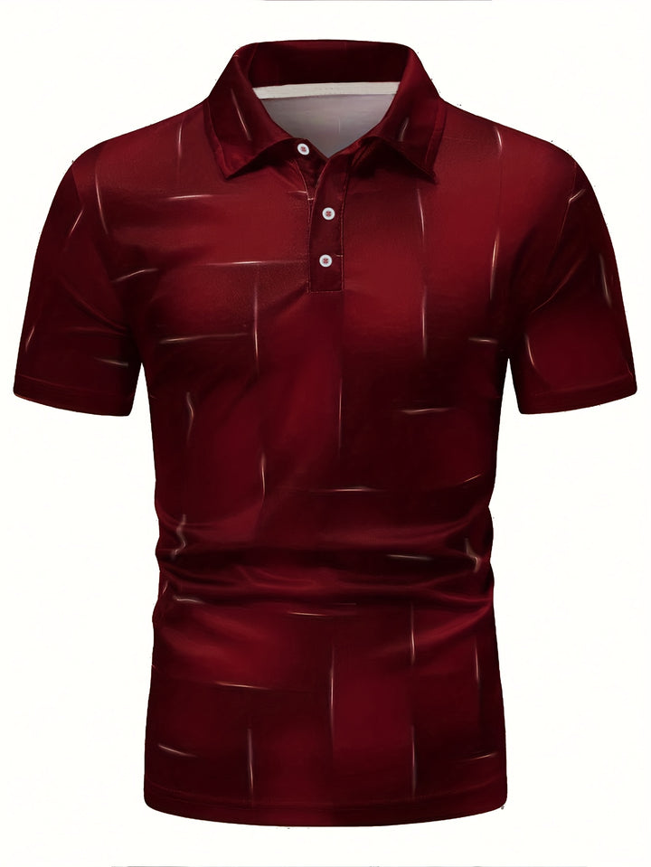Corbin | Men's Geometric Print Polo Shirt