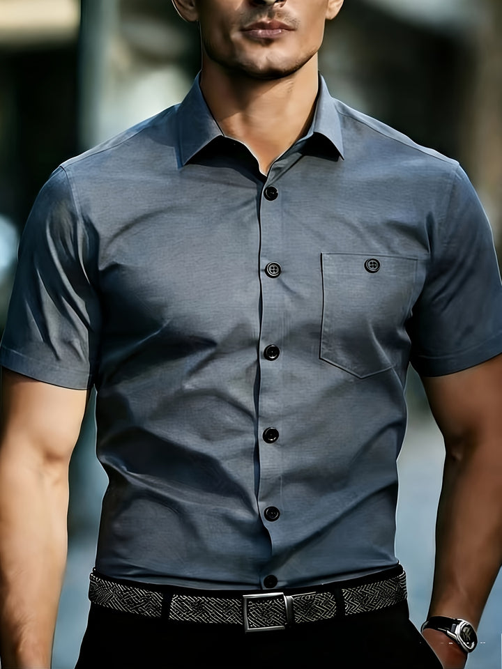 Matthew | Men's Business Casual Short Sleeve Shirt