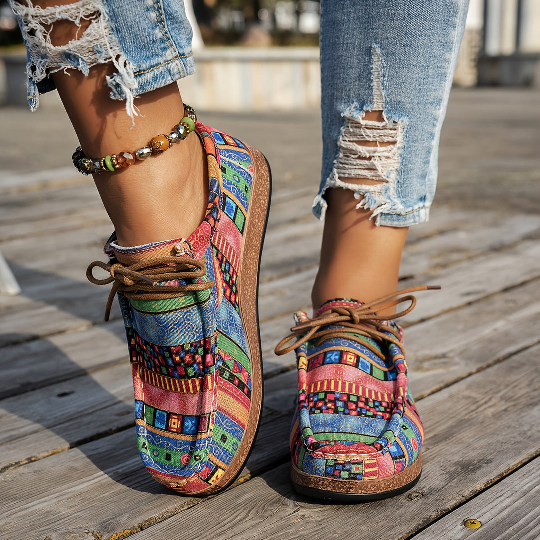 Faye | Boho Patterned Comfort Sneakers