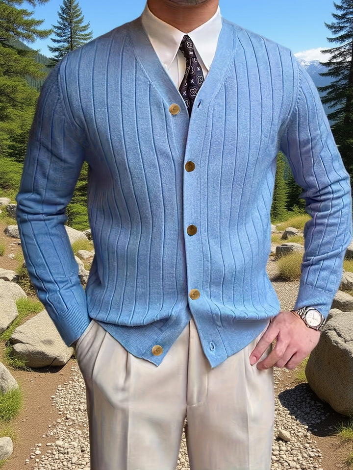 Oliver | Ribbed Button-Up Cardigan